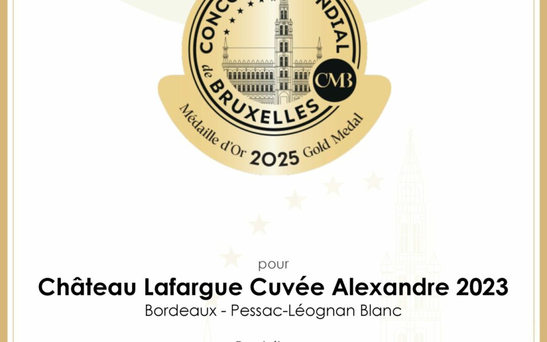 Médaille d’or Concours Mondial de Bruxelles 2025